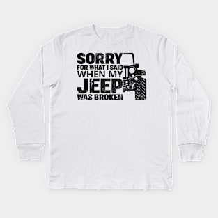 Vintage Jeep Kids Long Sleeve T-Shirt